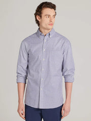 Classic Fit Grid Pattern Button Up Shirt
