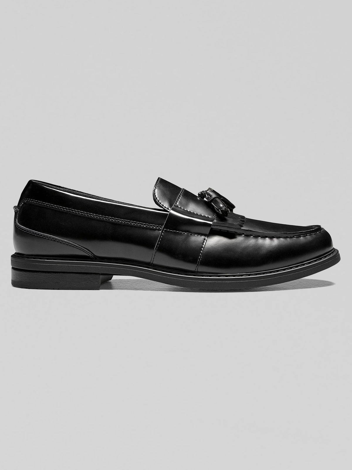 Keaton Leather Moc Toe Tassel Slip-On Shoes