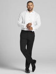 Modern Fit Pleated Front Formal Dress Shirt